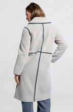 Dove Grey Double Breasted Long Teddy Coat