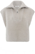 Dove Grey High Neck Sleeveless Sweater