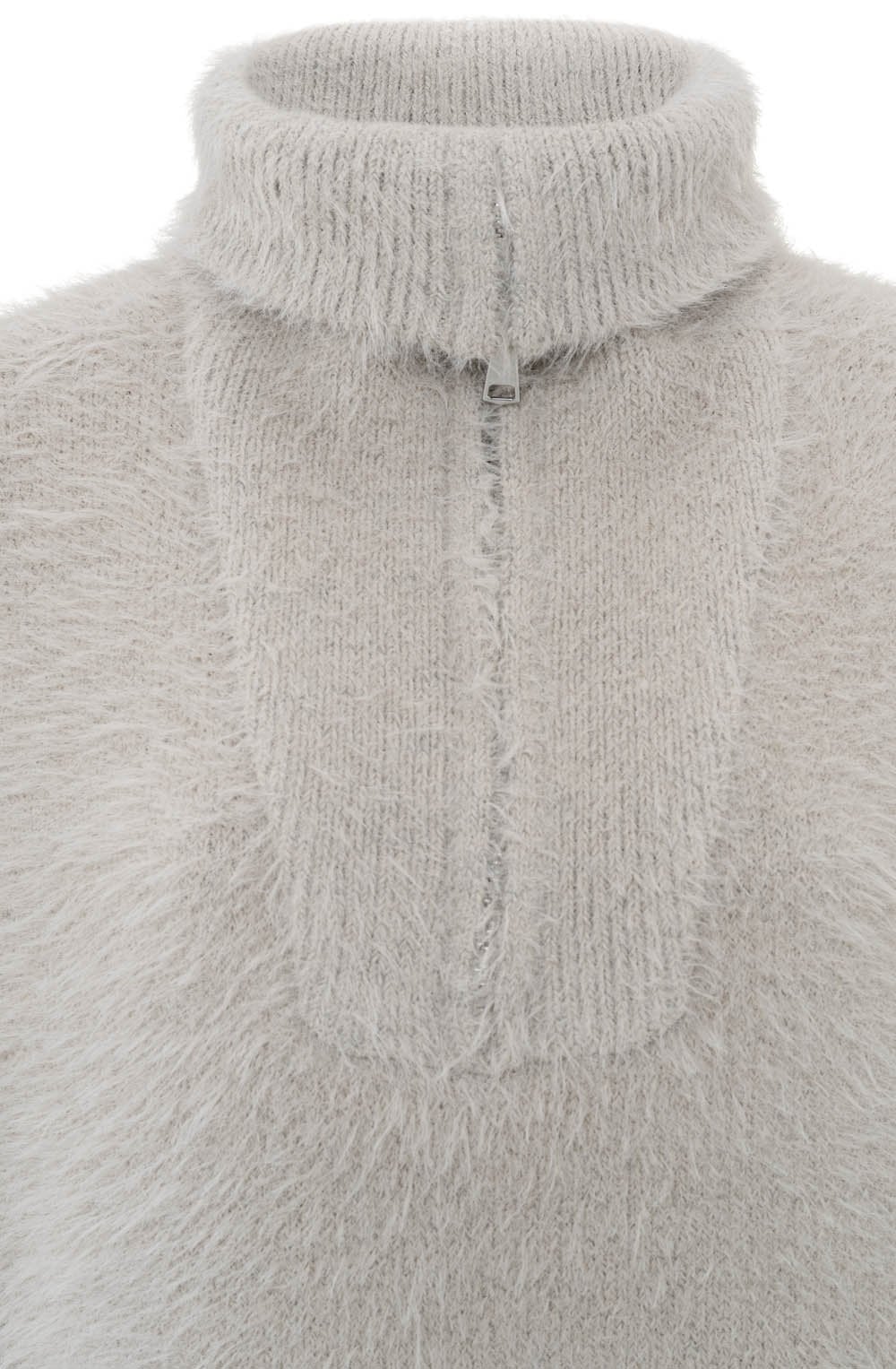 Dove Grey High Neck Sleeveless Sweater