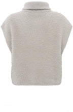 Dove Grey High Neck Sleeveless Sweater