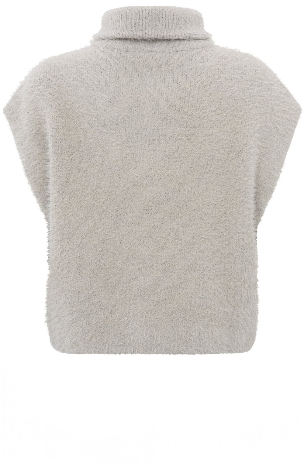Dove Grey High Neck Sleeveless Sweater
