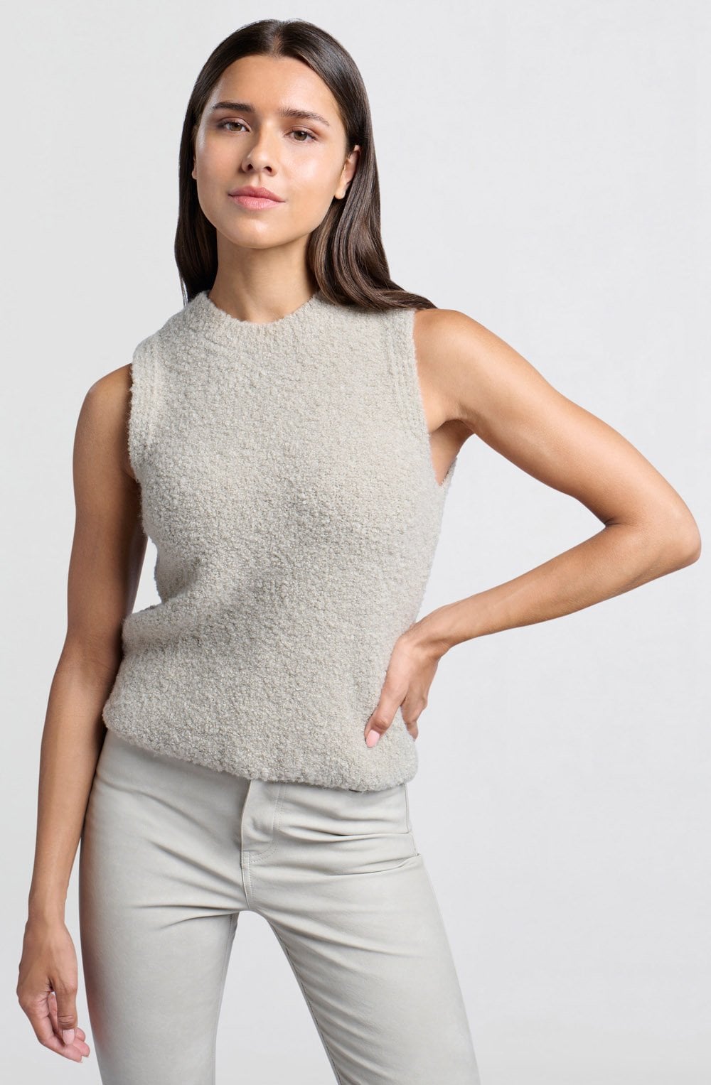 Dove Grey Super Soft Textured Knit Slip