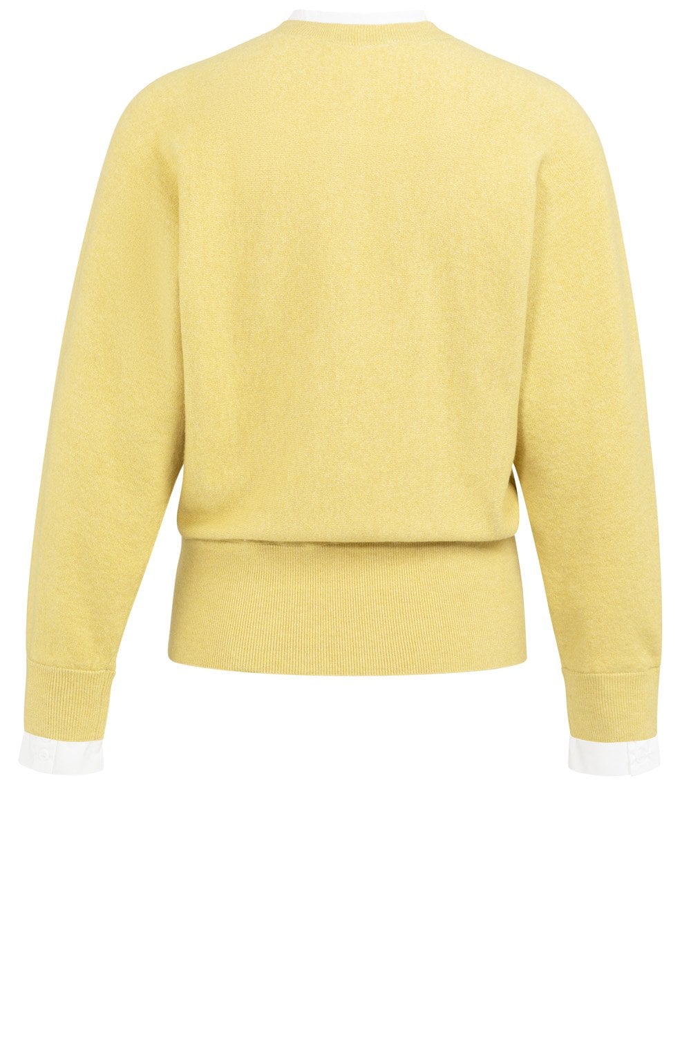 Dried Moss Green Layered Effect Jumper with Buttons