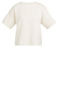 Ecru Cream Seam Detail Knitted T-Shirt