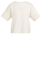 Ecru Cream Seam Detail Knitted T-Shirt