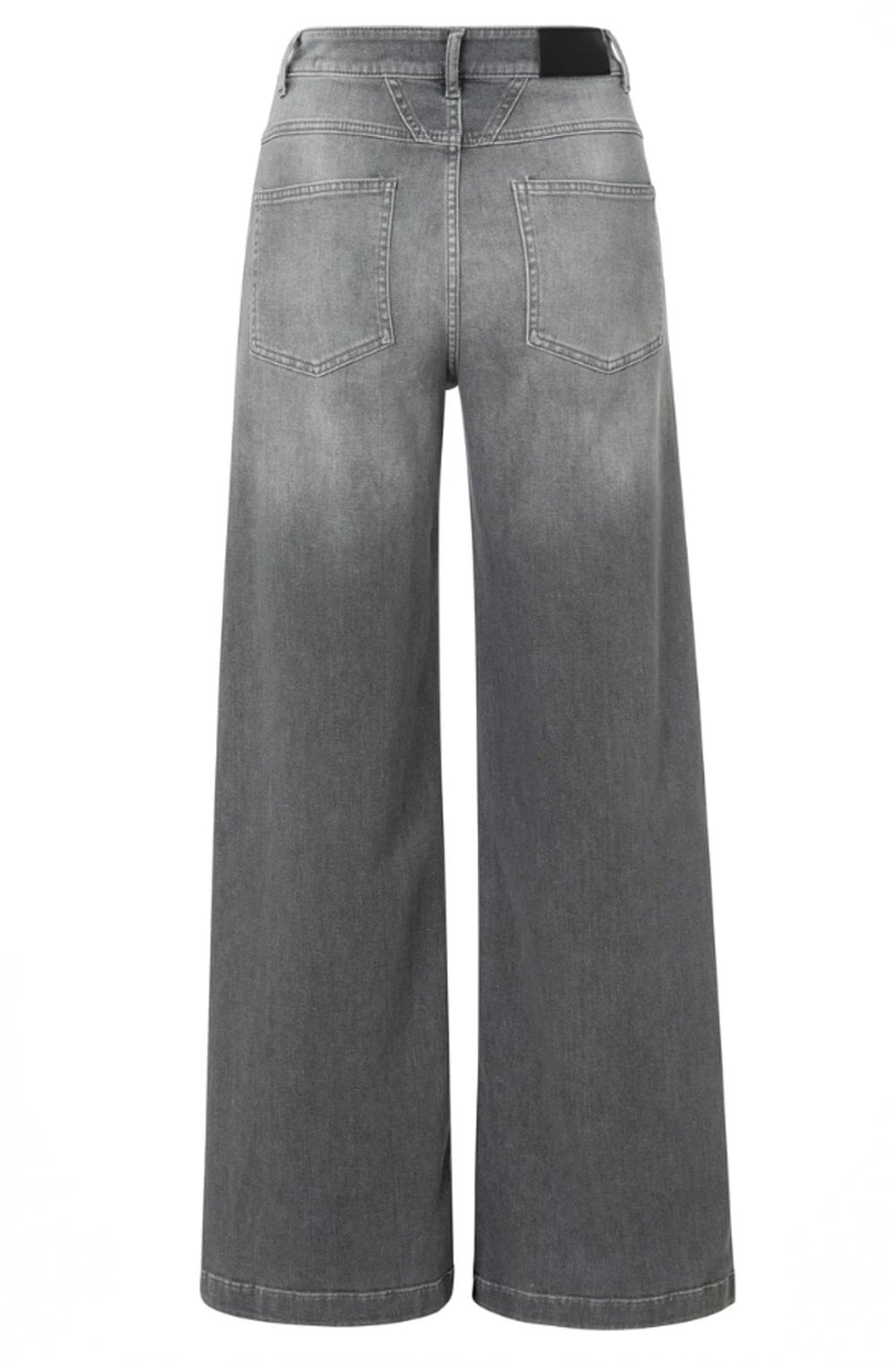 Grey Denim High Waisted Extra Wide Leg Jeans