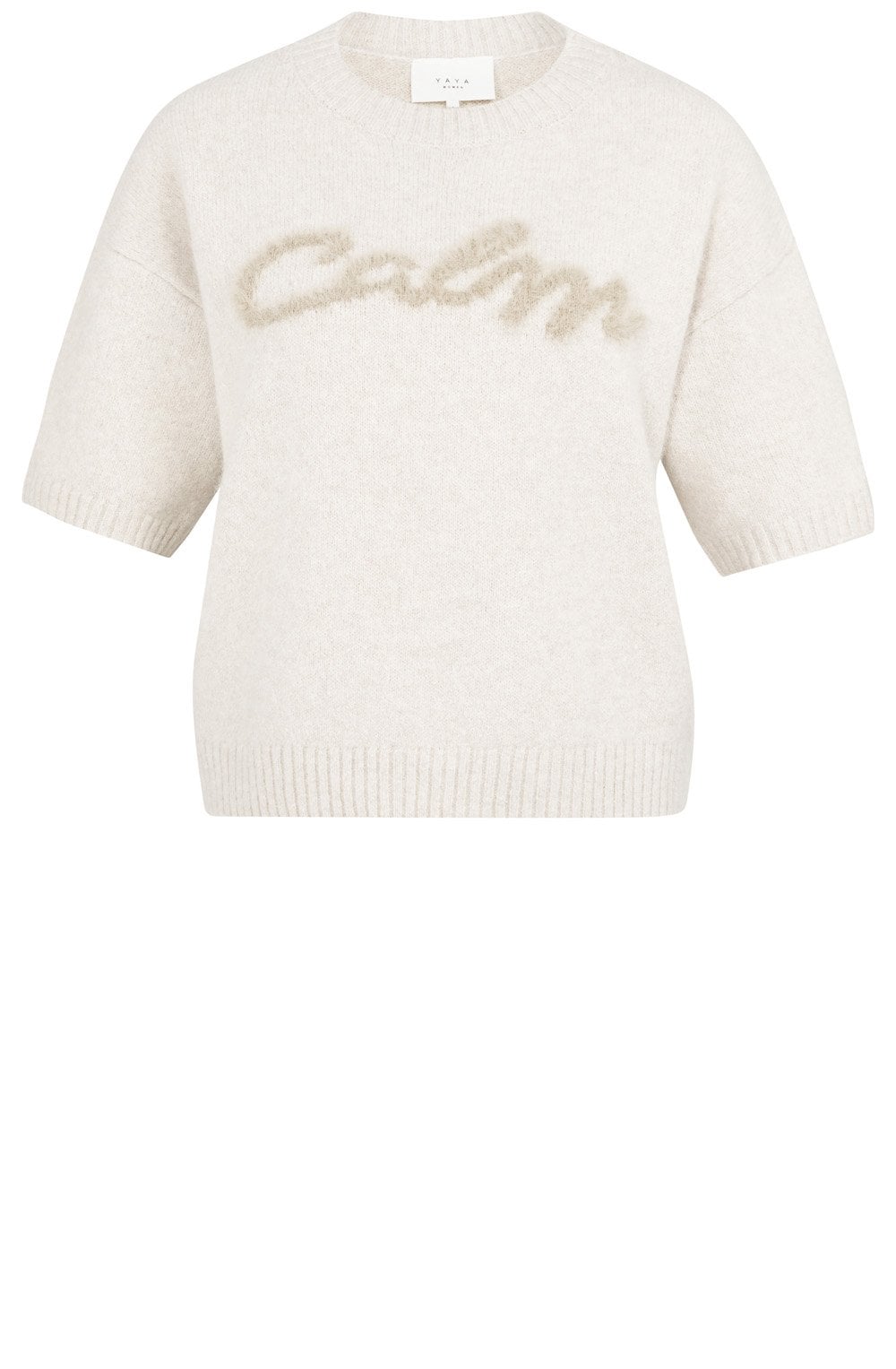 Heather Grey Calm Short Sleeve Knit Jumper