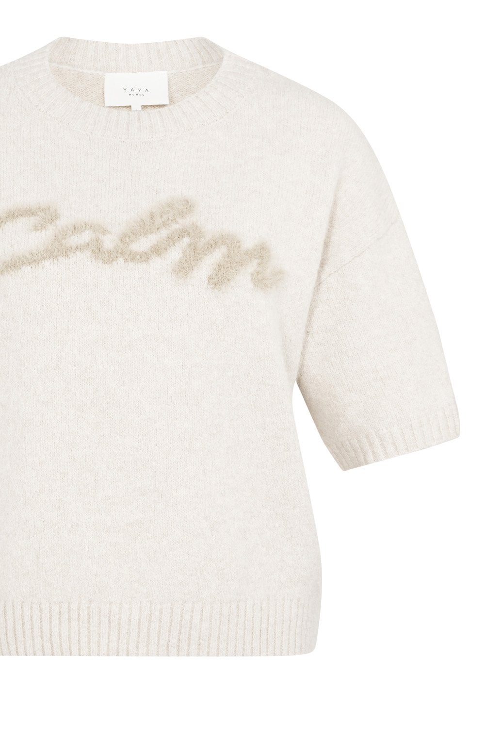 Heather Grey Calm Short Sleeve Knit Jumper