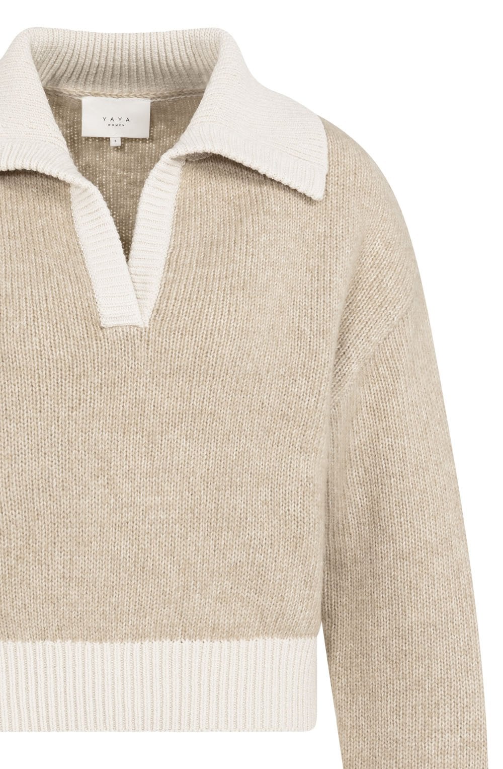 Heather Grey Collared V Neck Jumper