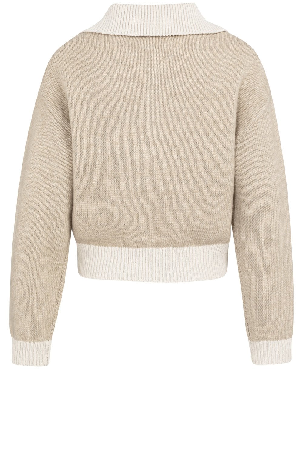 Heather Grey Collared V Neck Jumper