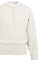 Heather Grey Layered Effect Jumper with Buttons