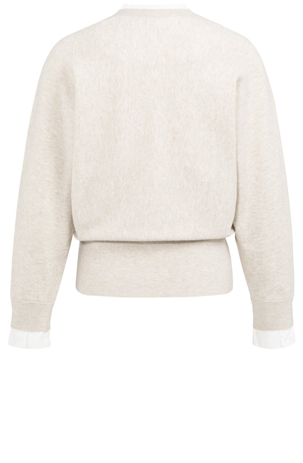 Heather Grey Layered Effect Jumper with Buttons