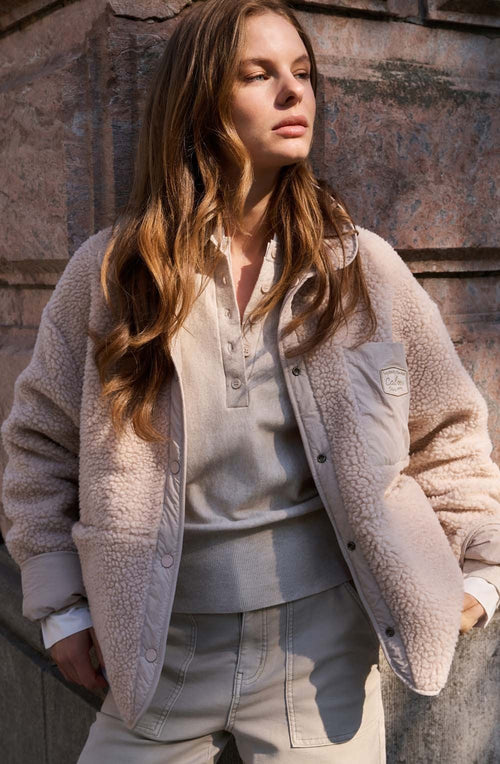 Heather Grey Layered Effect Jumper with Buttons