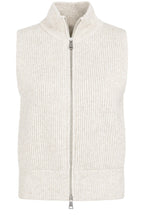 Heather Grey Ribbed Knit Vest