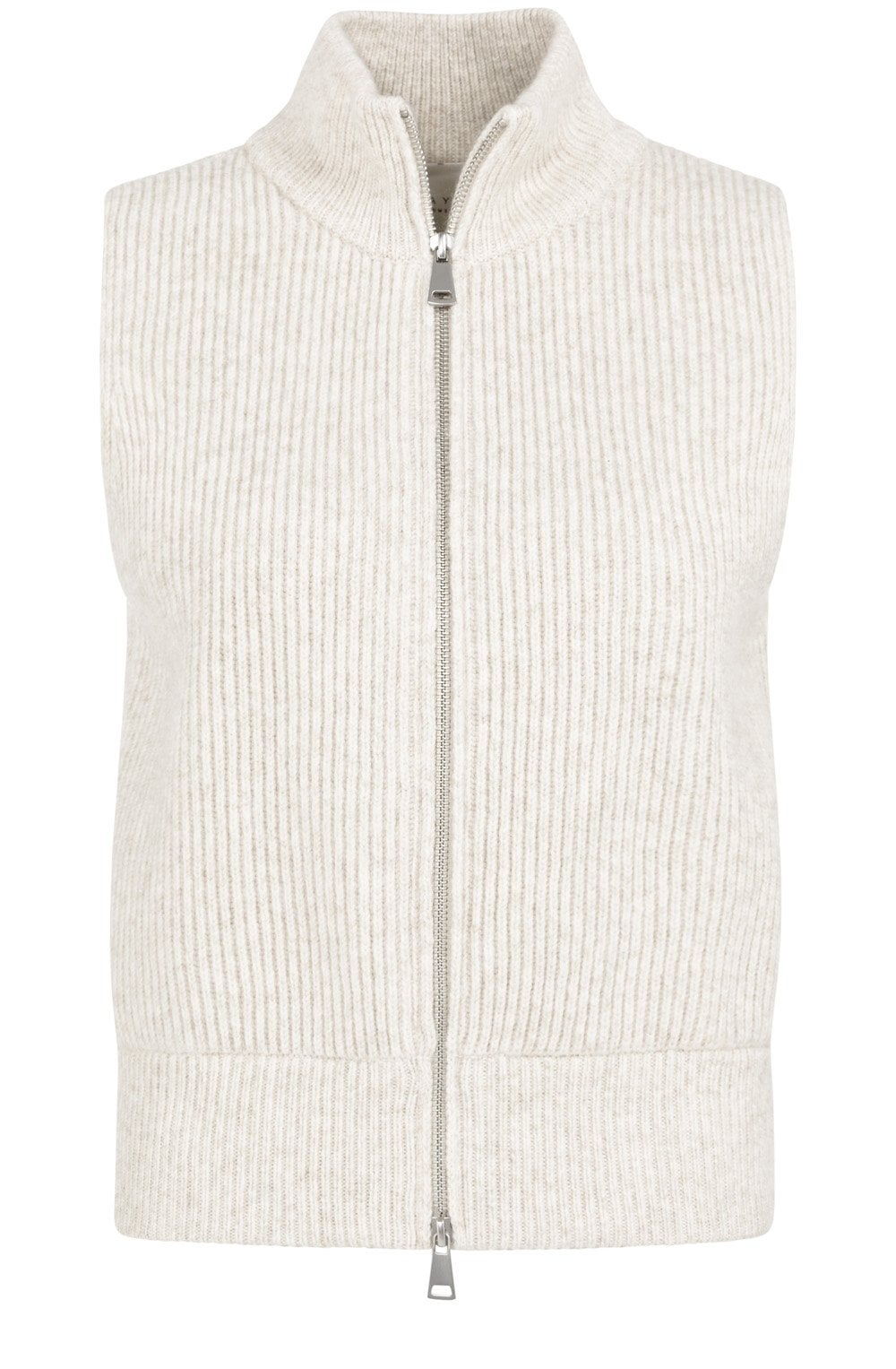 Heather Grey Ribbed Knit Vest