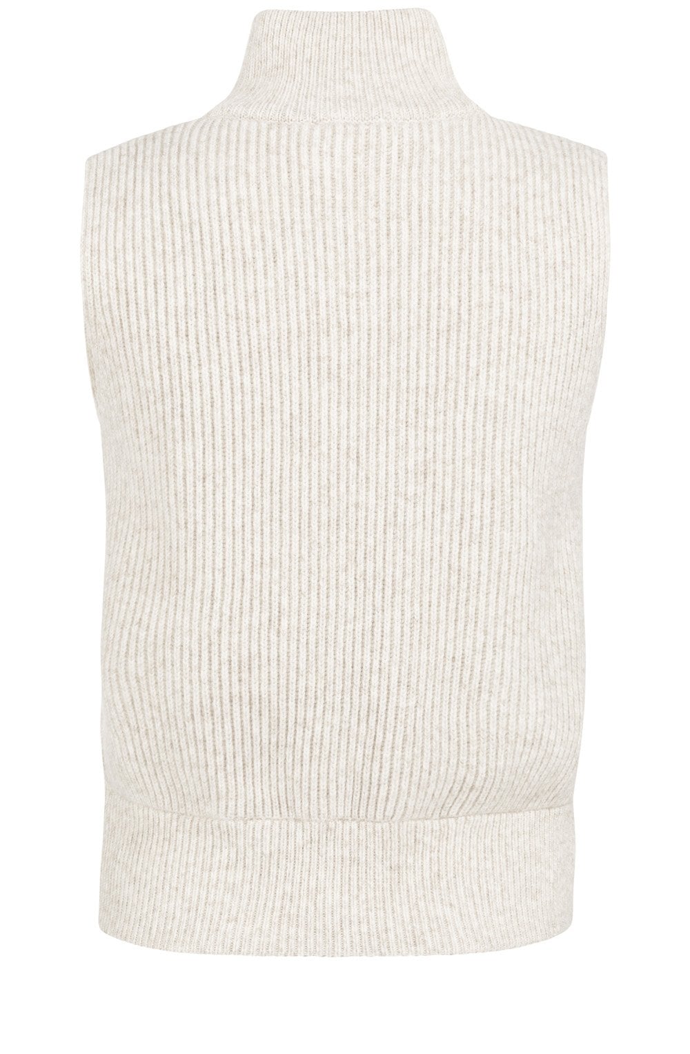 Heather Grey Ribbed Knit Vest
