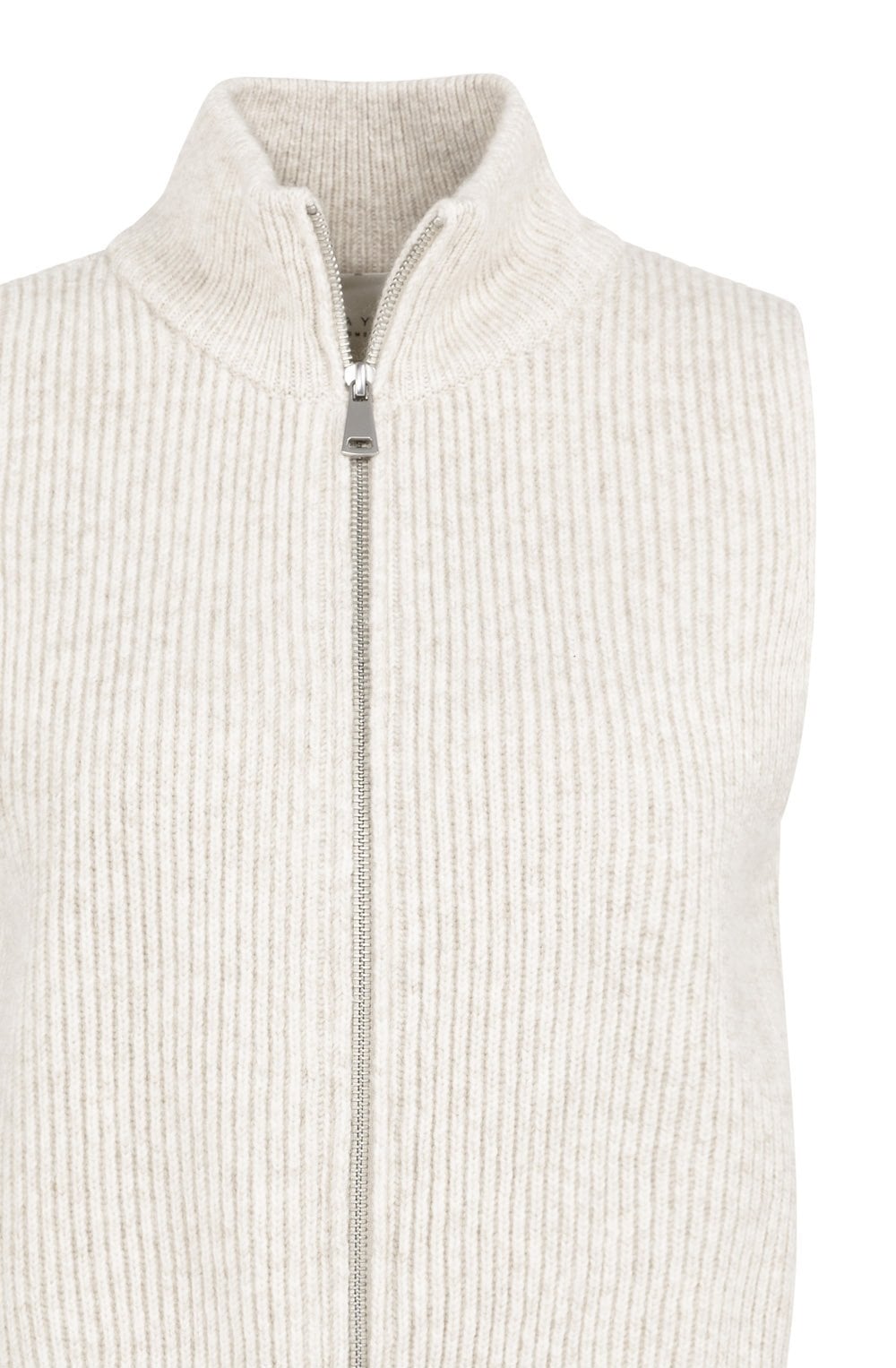 Heather Grey Ribbed Knit Vest
