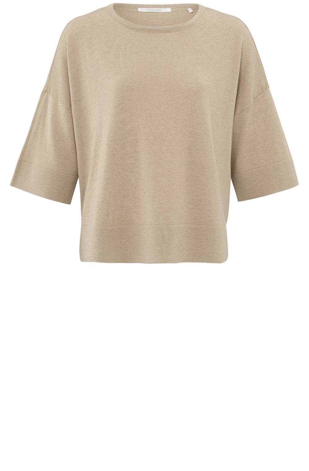 Humus Beige Knitted T Shirt