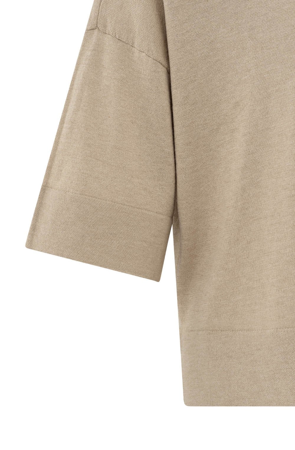 Humus Beige Knitted T Shirt