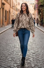 Khaki Beige Patterned Super Soft Jumper