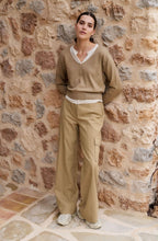 Khaki Green Layered Effect Jumper