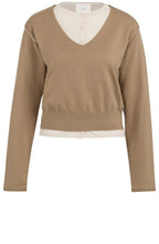 Khaki Green Layered Effect Jumper