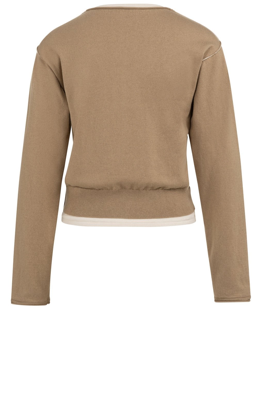 Khaki Green Layered Effect Jumper