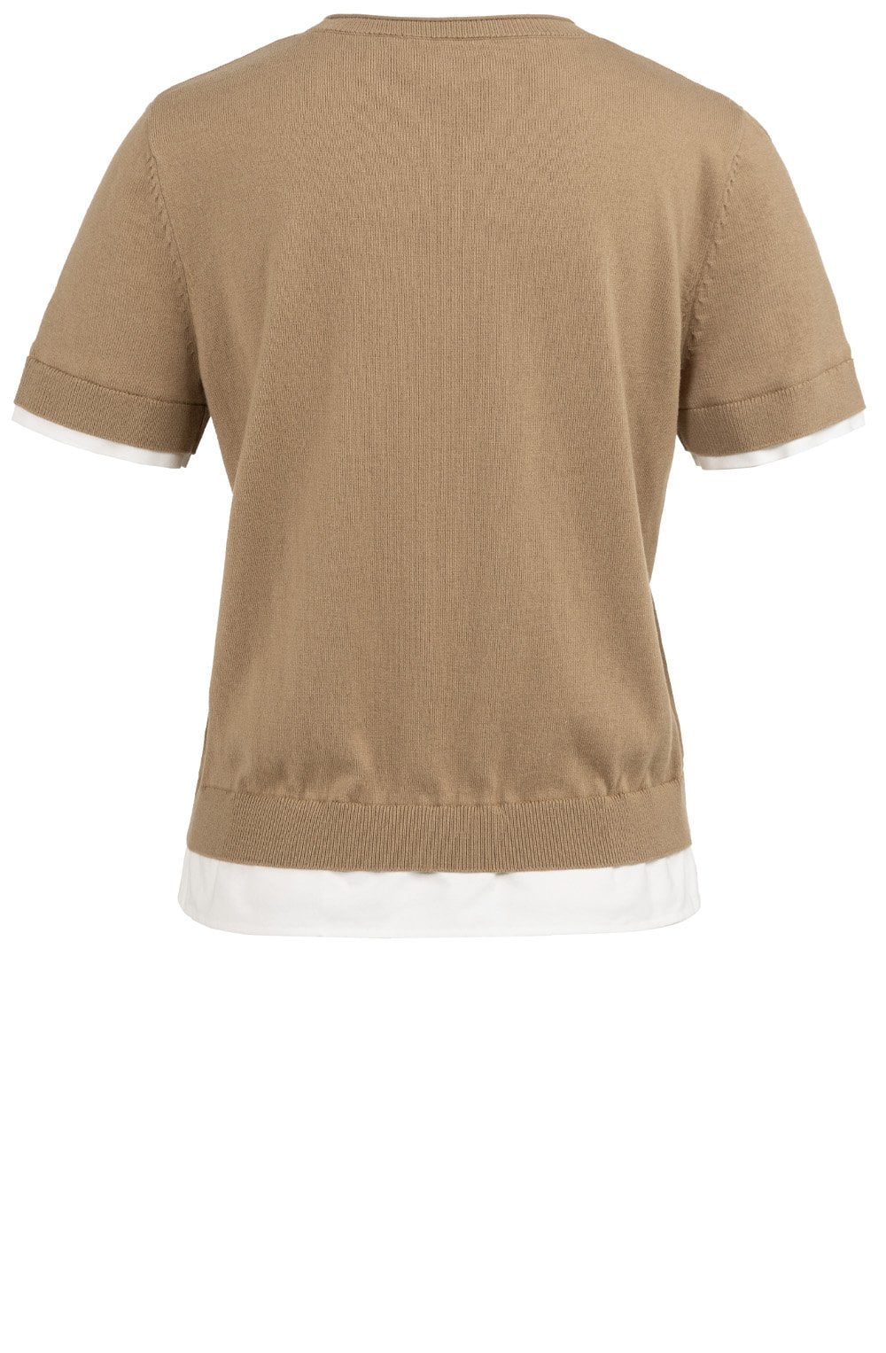 Khaki Green Layered Effect Knit Top