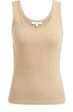 Khaki Green Ribbed Vest Top