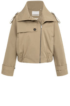 Khaki Green Short Trench Bomber Jacket