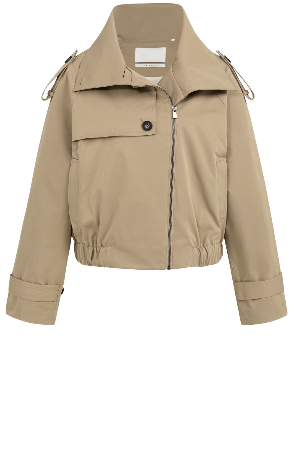 Khaki Green Short Trench Bomber Jacket