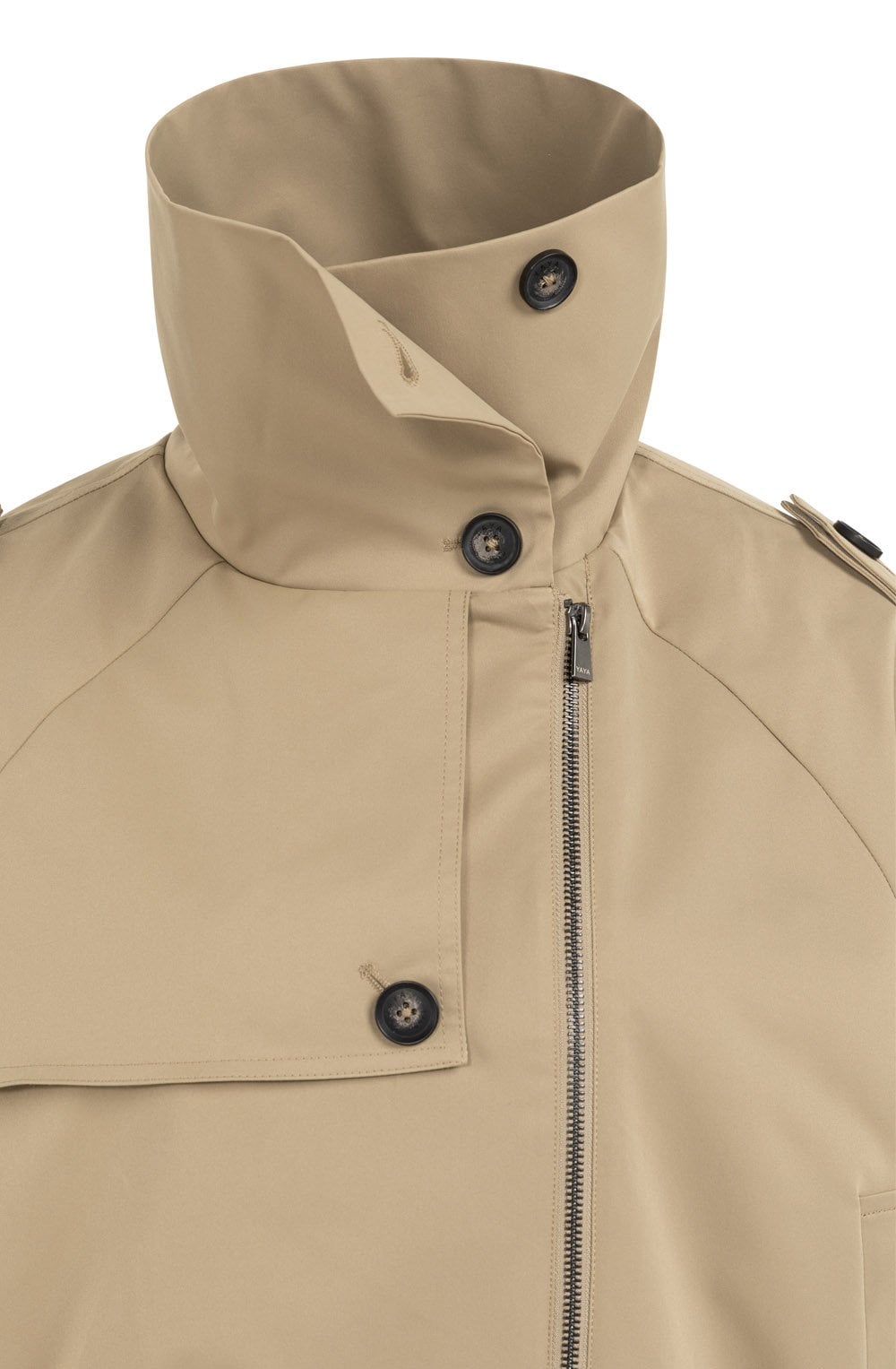 Khaki Green Short Trench Bomber Jacket