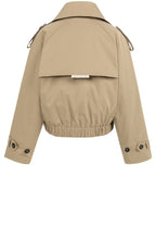 Khaki Green Short Trench Bomber Jacket