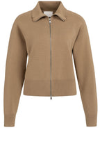 Khaki Green Zip Cardigan