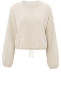 Light Beige Drawstring Hem Jumper