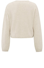 Light Beige Drawstring Hem Jumper