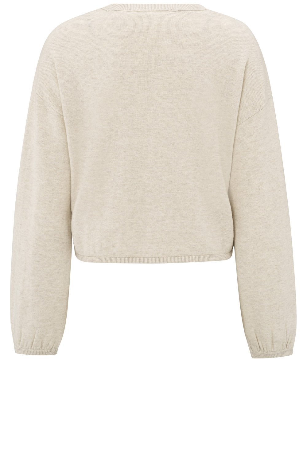 Light Beige Drawstring Hem Jumper