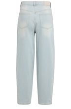 Light Blue Denim High Waist Barrel Jeans