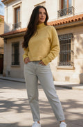 Moss Green Funnel Neck Sweatshirt