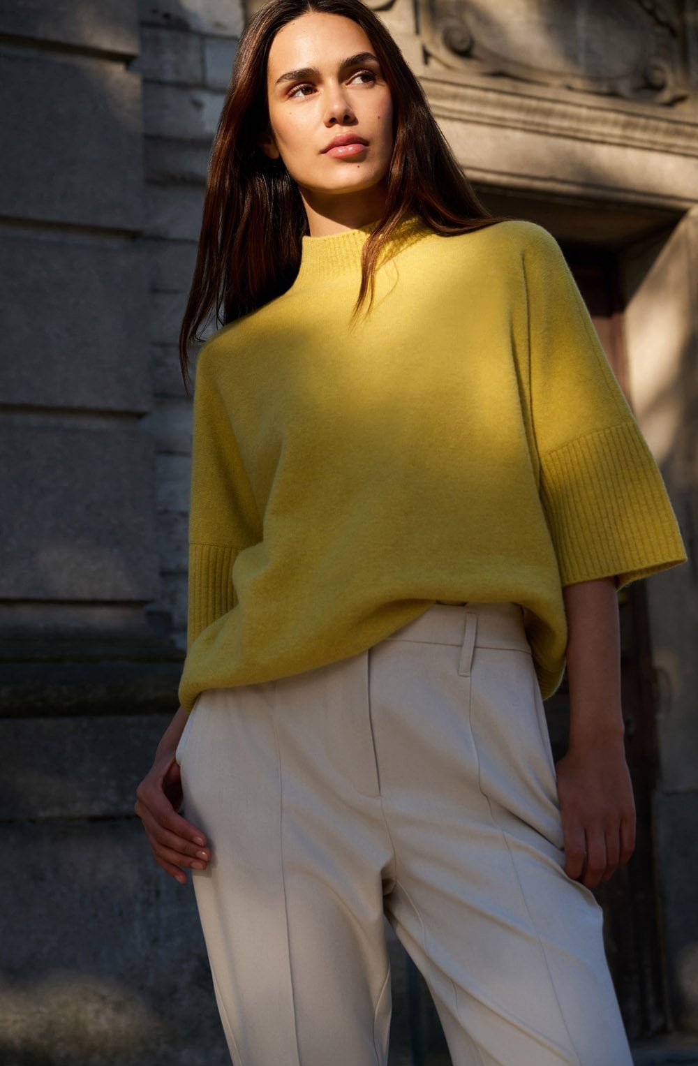 Moss Green High Neck Jumper