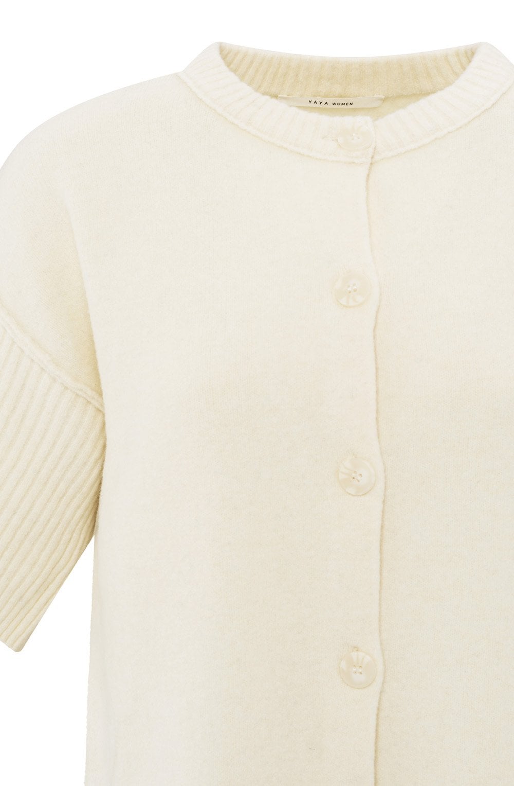 Off White Short Sleeved Cardigan