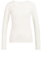 Off White Soft Jersey Long Sleeved Top