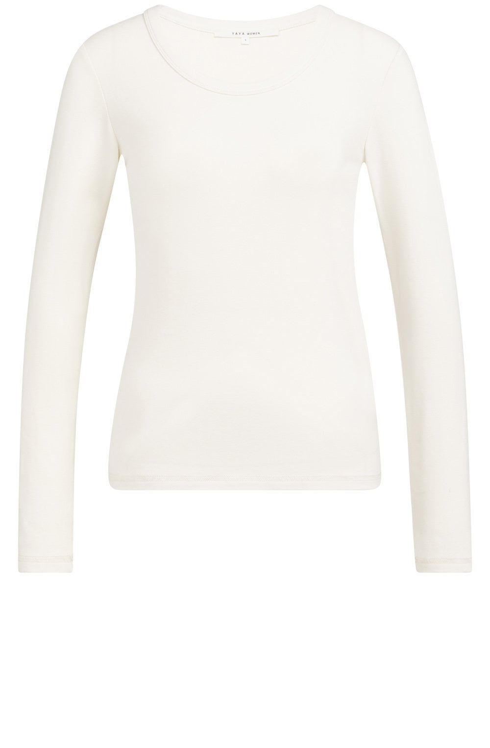 Off White Soft Jersey Long Sleeved Top