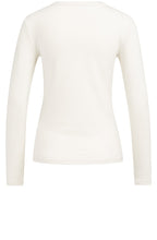 Off White Soft Jersey Long Sleeved Top