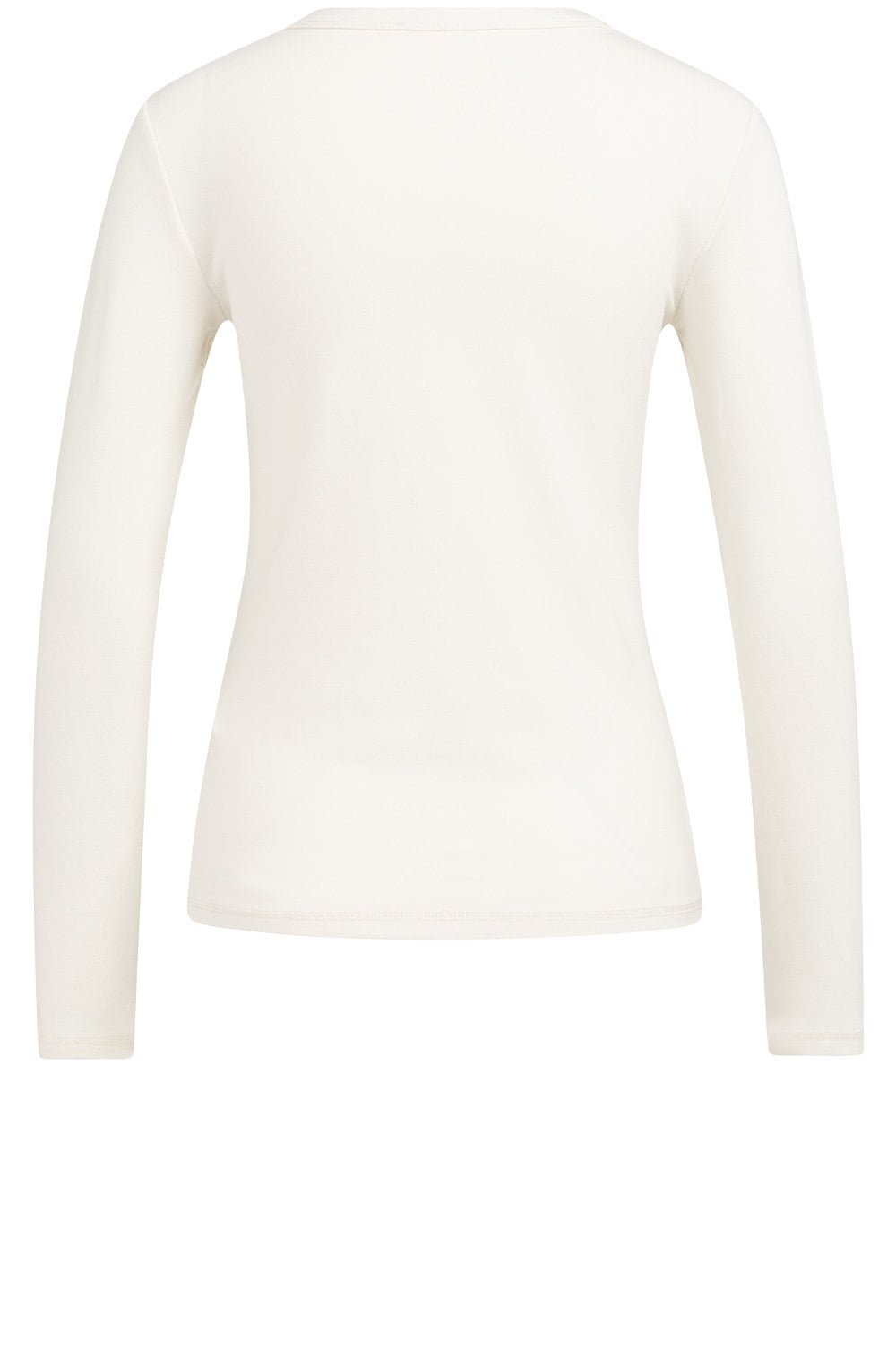 Off White Soft Jersey Long Sleeved Top