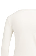 Off White Soft Jersey Long Sleeved Top