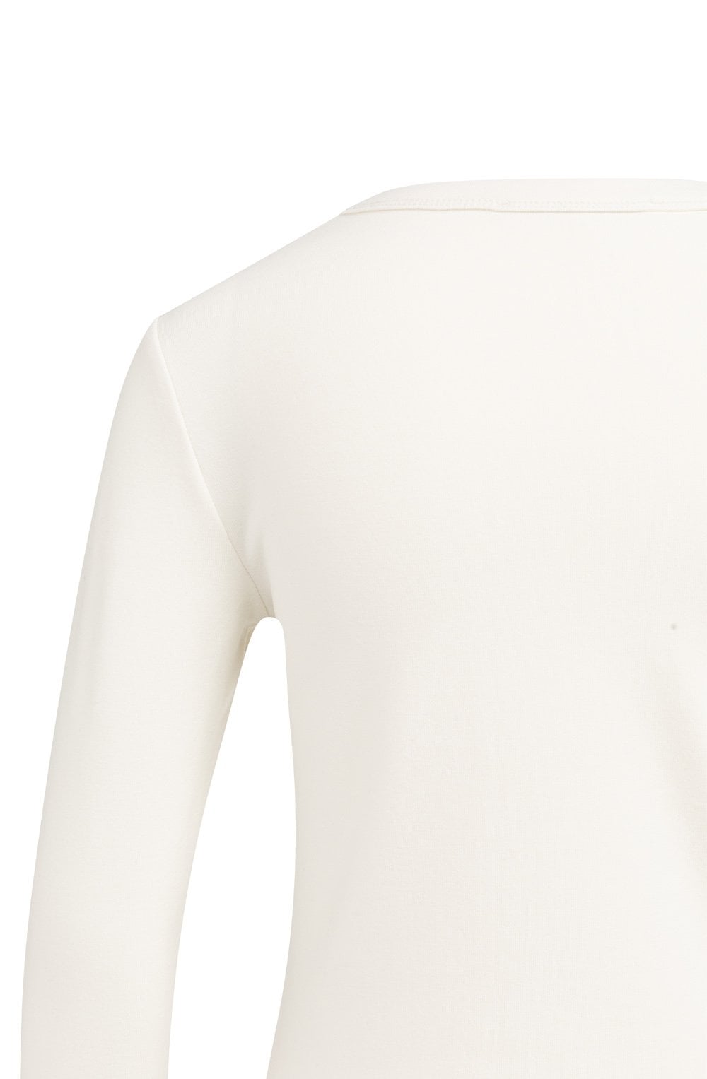 Off White Soft Jersey Long Sleeved Top