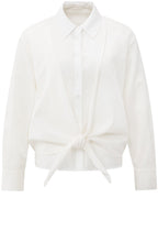 Off White Tie Front Blouse