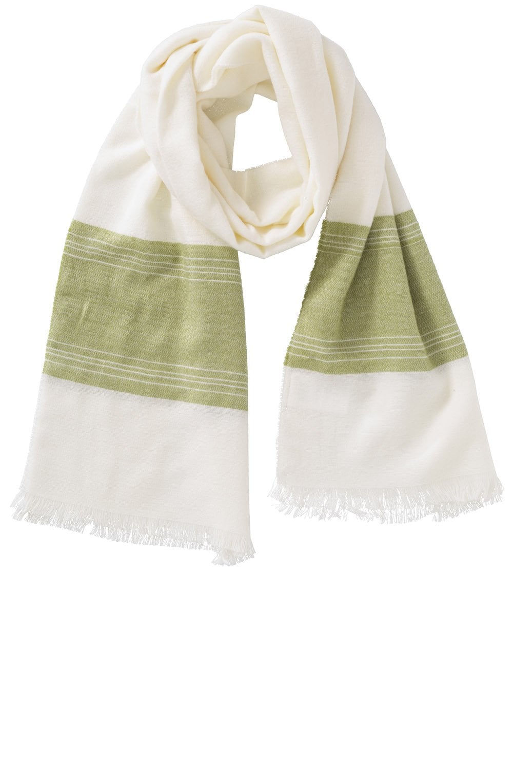 Olive Bordered Super Soft Scarf