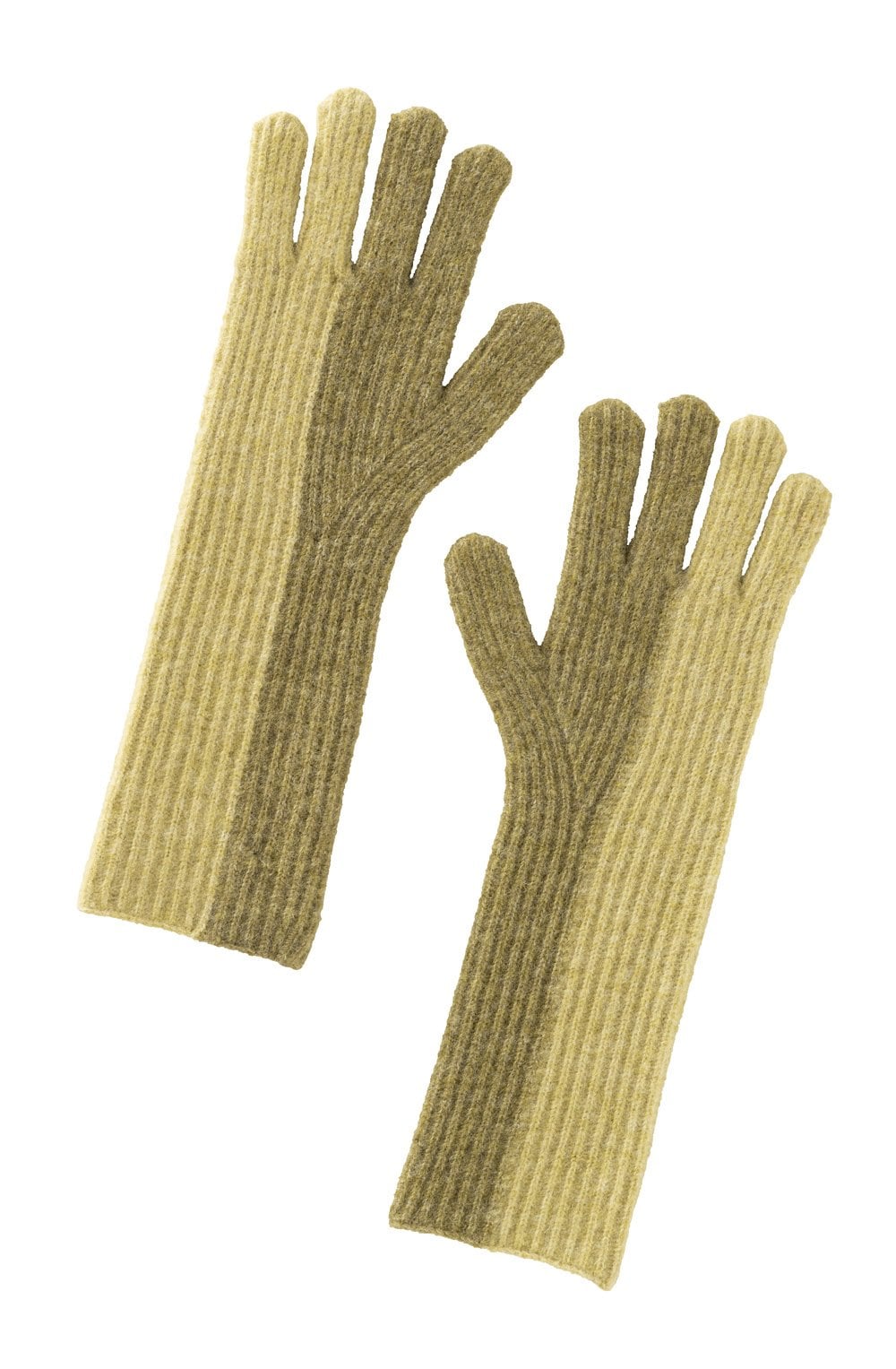 Pale Olive Green Knitted Gloves